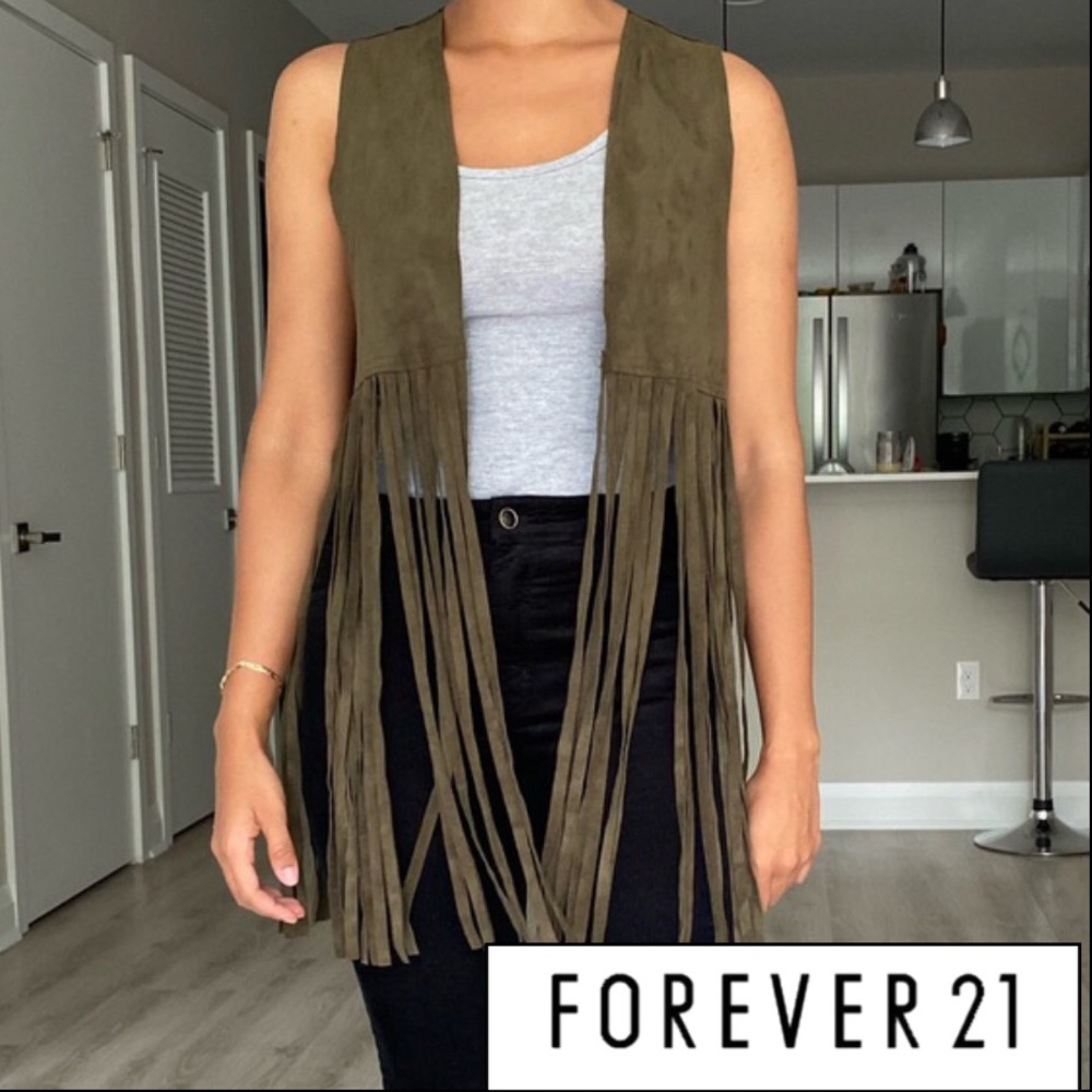 Suede Fringe Vest